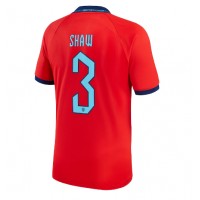 Fotballdrakt Herre England Luke Shaw #3 Bortedrakt VM 2022 Kortermet